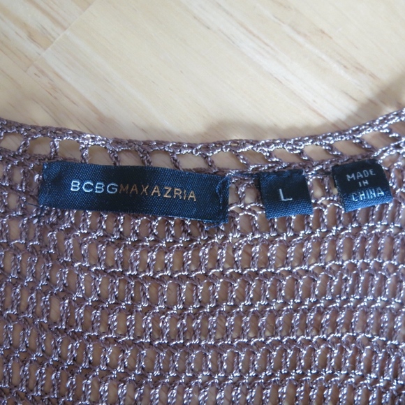 BCBG MaxAzria Gold-Brown Crochet Top - Picture 5 of 8